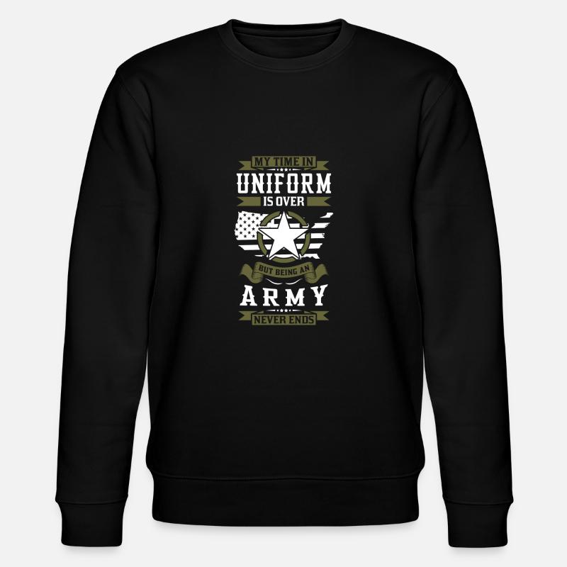 Die Armee endet nie - Stanley/Stella Unisex Bio-Sweatshirt CHANGER  - Schwarz