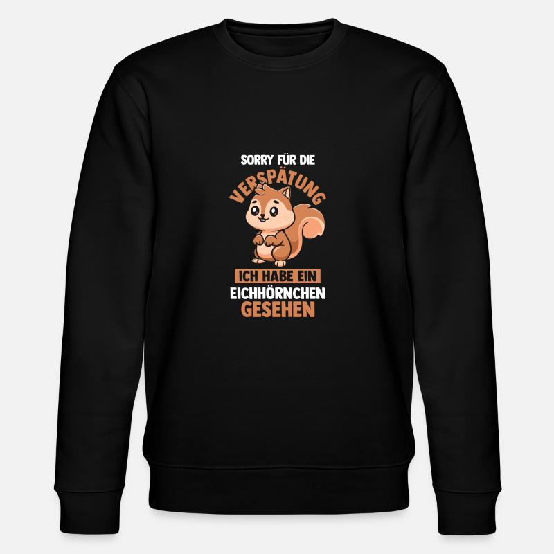 Eichhörnchen - Stanley/Stella Unisex Bio-Sweatshirt CHANGER  - Schwarz