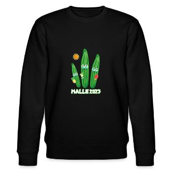 cucumber family,cucumber,cucumber,mall, Mallorca - Stanley/Stella CHANGER Unisex Organic Sweatshirt - black - Front - Nik (191cm) & Marisol (170cm)