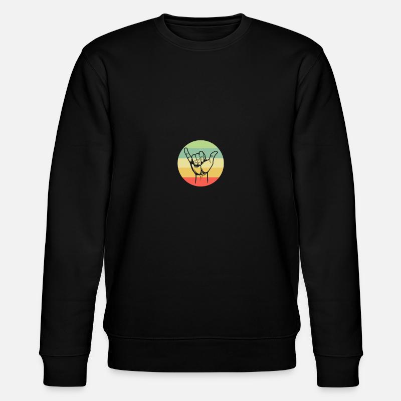 Surf shaka, surf design - Stanley/Stella Unisex Bio-Sweatshirt CHANGER  - Schwarz