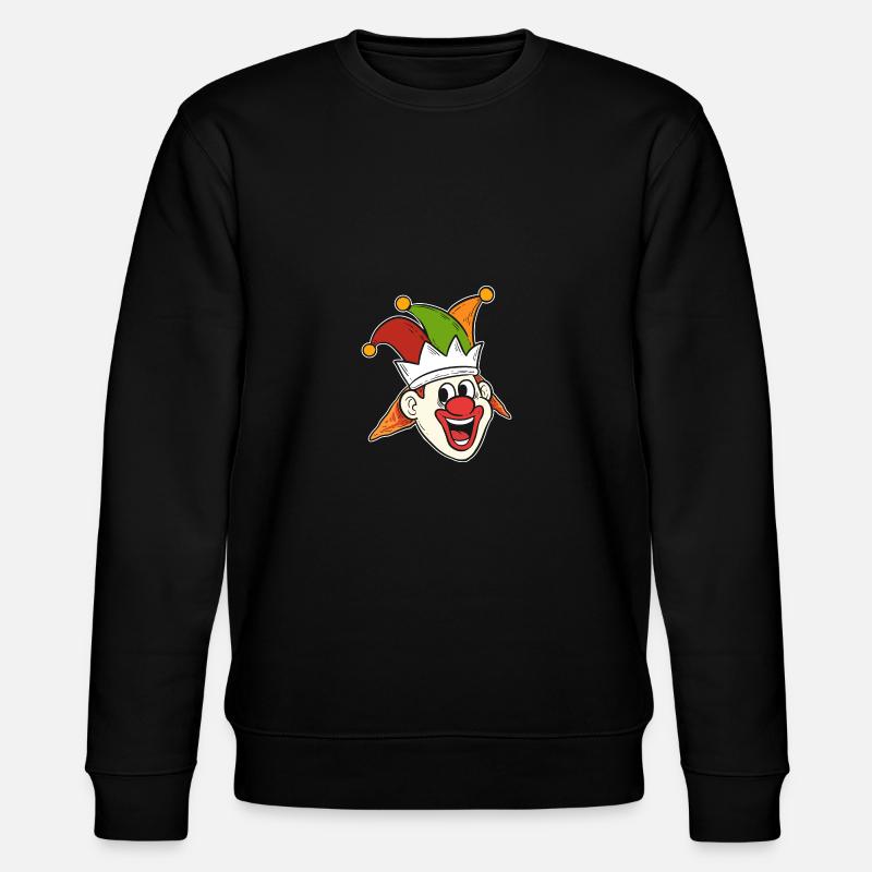 Happy Clown Akrobat Gift - Stanley/Stella Unisex Bio-Sweatshirt CHANGER  - Schwarz