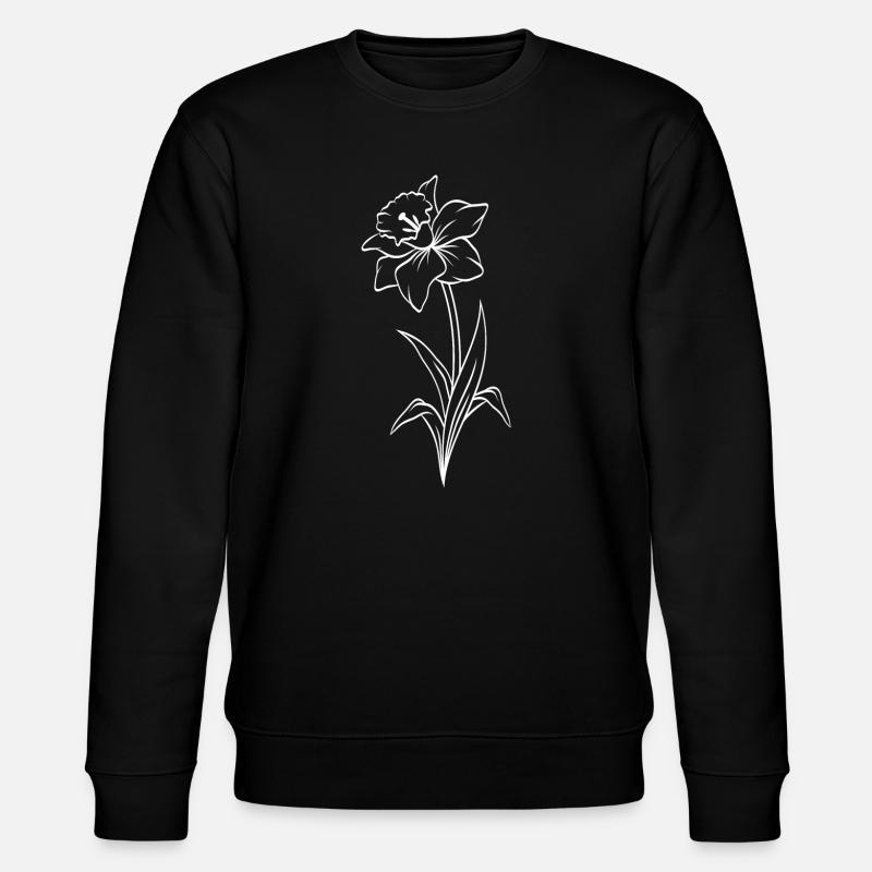 Narzisse - Stanley/Stella Unisex Bio-Sweatshirt CHANGER  - Schwarz