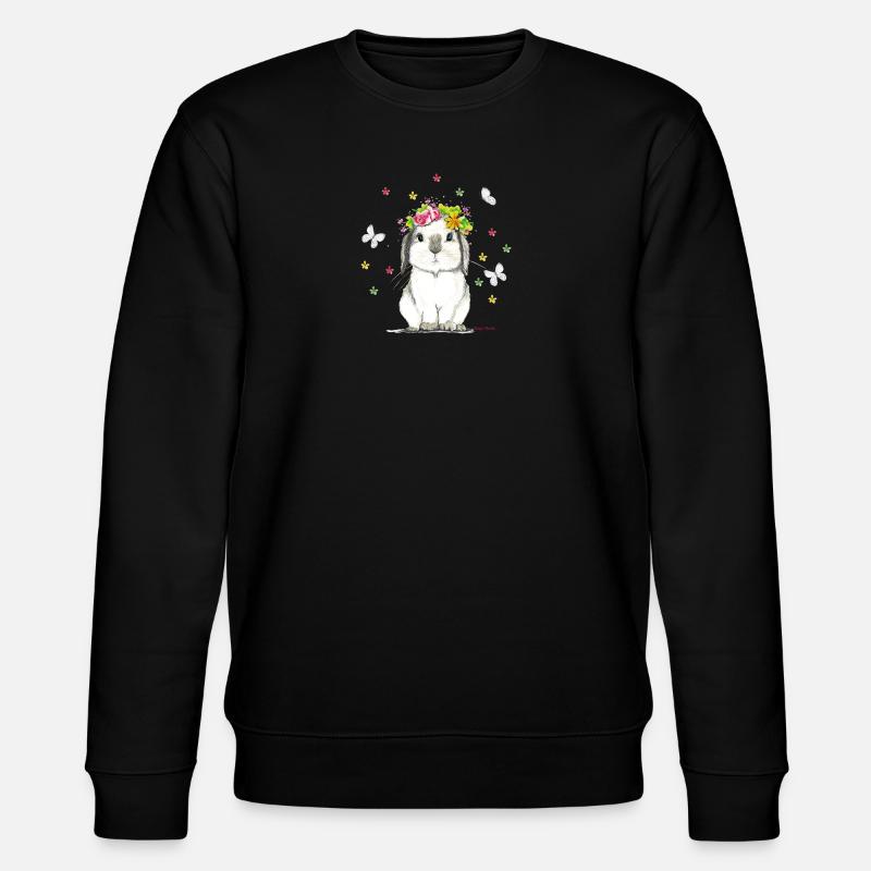 Flower Power - Stanley/Stella Unisex Bio-Sweatshirt CHANGER  - Schwarz