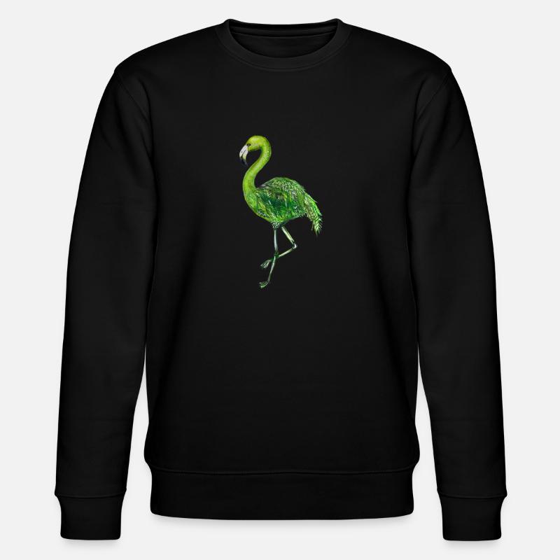 Flamingo-Blättervieh - Stanley/Stella Unisex Bio-Sweatshirt CHANGER  - Schwarz