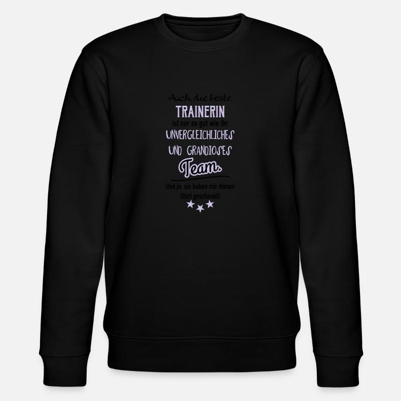 Beste Trainerin Shirt - Stanley/Stella Unisex Bio-Sweatshirt CHANGER  - Schwarz