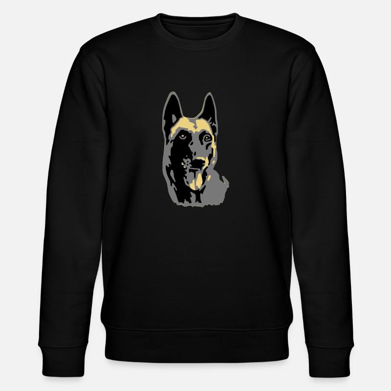 tete malinois - Sweat bio CHANGER Stanley/Stella Unisexe - noir
