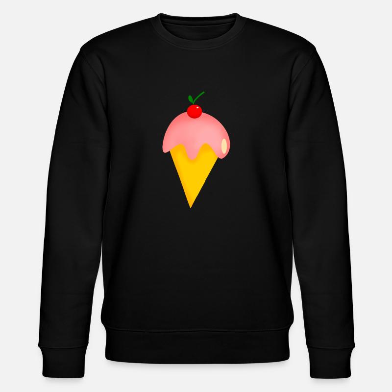 ERDBEERKIRSCH-EISCREME - Stanley/Stella Unisex Bio-Sweatshirt CHANGER  - Schwarz