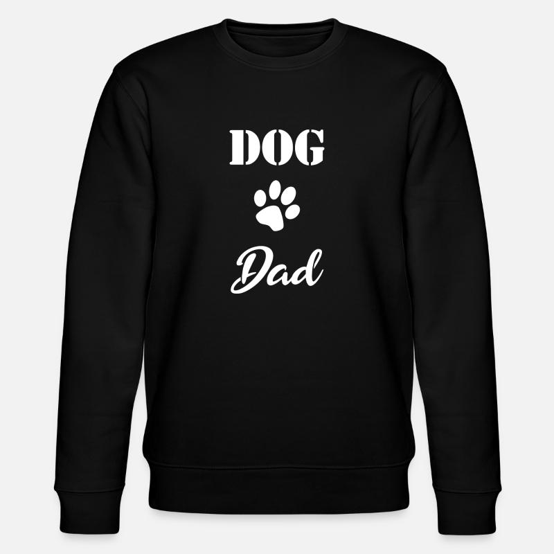Dog Dad Gift white - Stanley/Stella CHANGER Unisex Organic Sweatshirt - black
