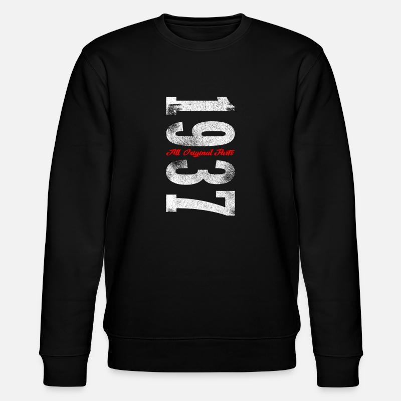 1937 geboren - Stanley/Stella Unisex Bio-Sweatshirt CHANGER  - Schwarz