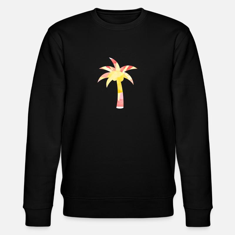 Aquarell Palme Sommer - Stanley/Stella Unisex Bio-Sweatshirt CHANGER - Schwarz