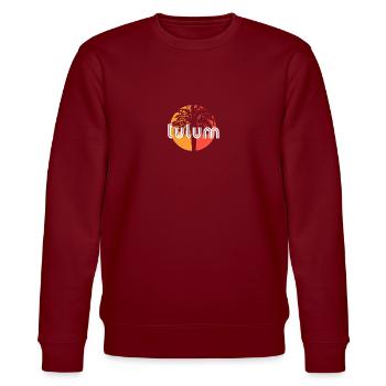 Tulum Mexiko Künstlerischer Urlaub Souvenir Palme - Stanley/Stella Unisex Bio-Sweatshirt CHANGER  - Burgunderrot - Vorne - Nik (191cm) & Marisol (170cm)