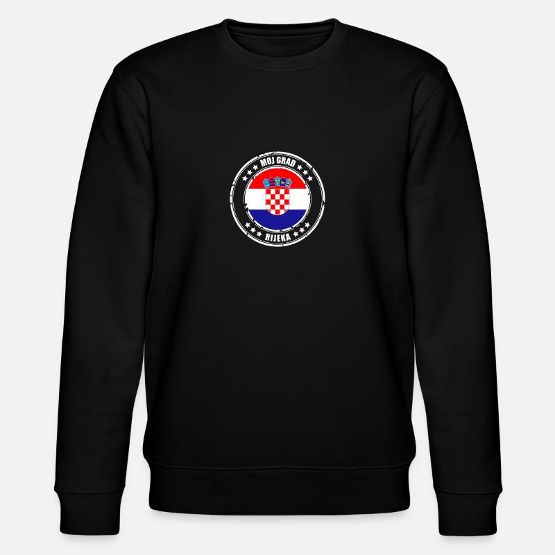 MOJ GRAD RIJEKA - Stanley/Stella Unisex Bio-Sweatshirt CHANGER  - Schwarz