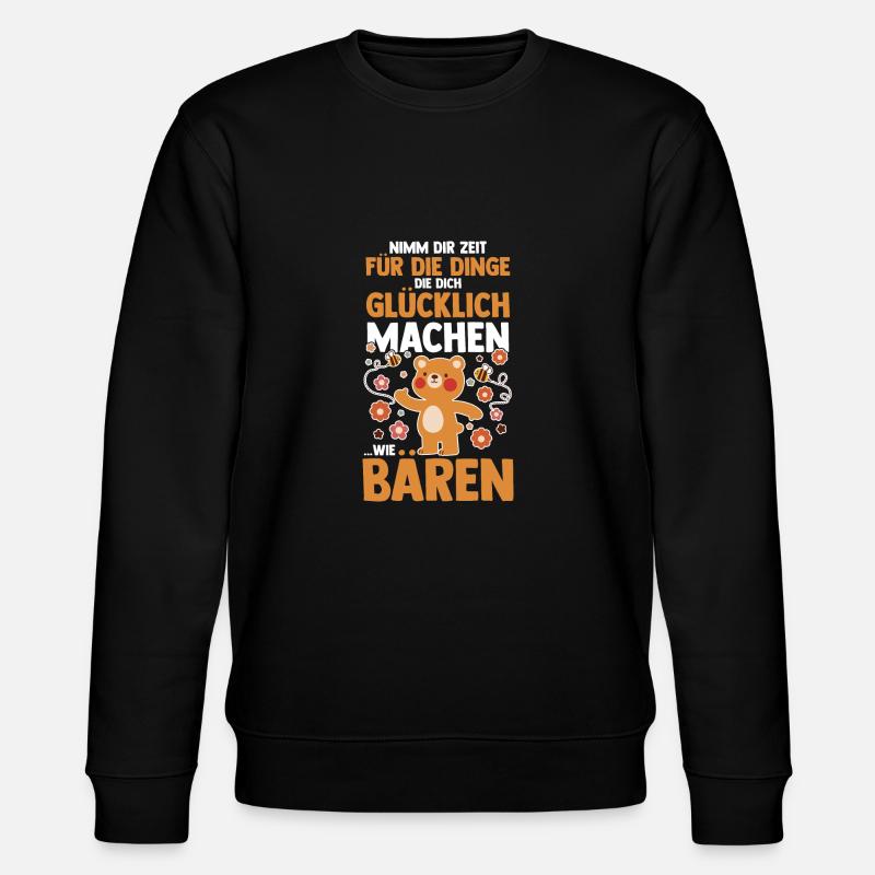 Braunbär Bär - Stanley/Stella Unisex Bio-Sweatshirt CHANGER - Schwarz