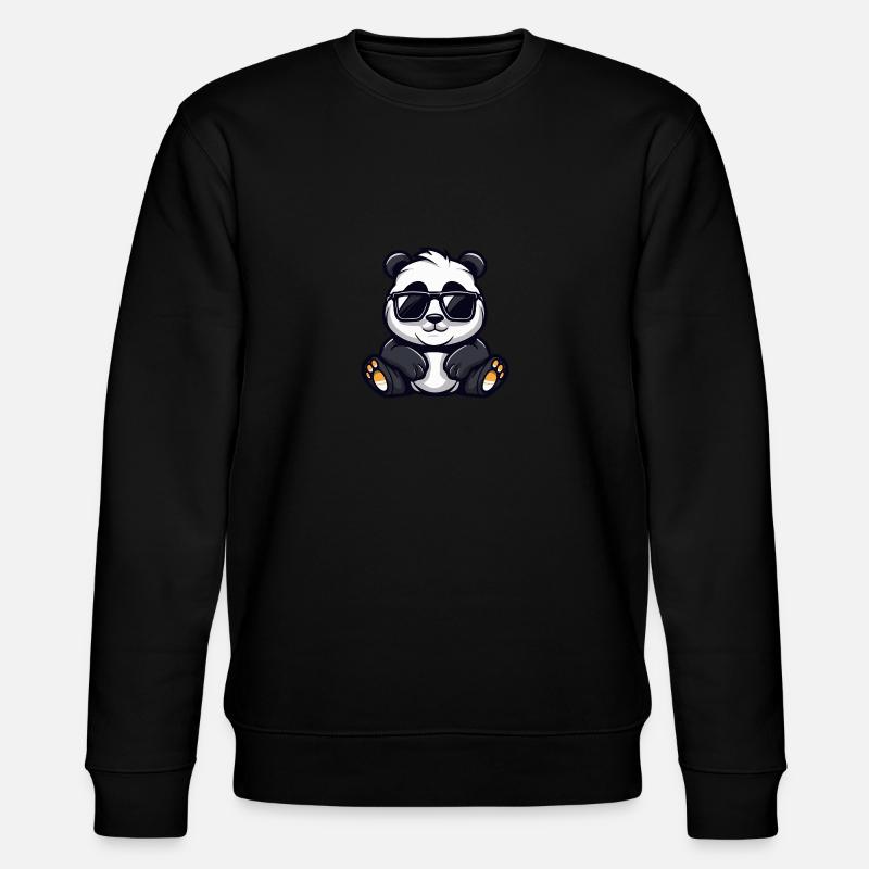 Panda Cool Tier - Stanley/Stella Unisex Bio-Sweatshirt CHANGER  - Schwarz