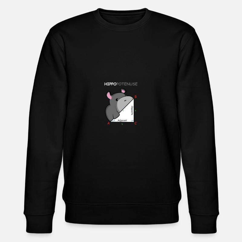 Hippopotenuse Mathe-Genie Geschenk - Stanley/Stella Unisex Bio-Sweatshirt CHANGER  - Schwarz