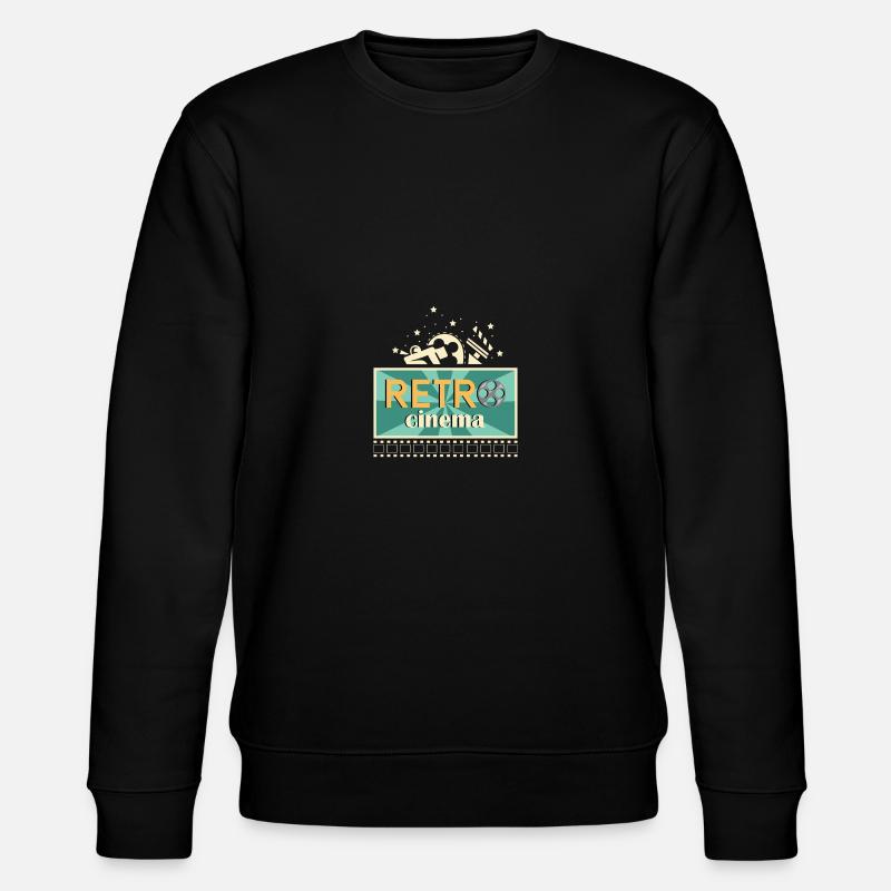 Retro-Kino. Cinephile. Gift - Stanley/Stella Unisex Bio-Sweatshirt CHANGER  - Schwarz