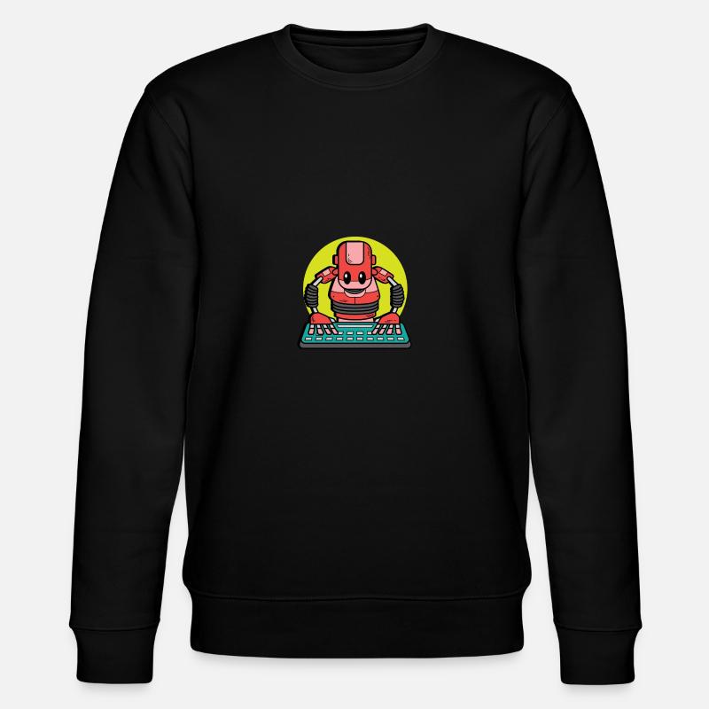 Lustiger Roboter Computertechniker Gift - Stanley/Stella Unisex Bio-Sweatshirt CHANGER  - Schwarz