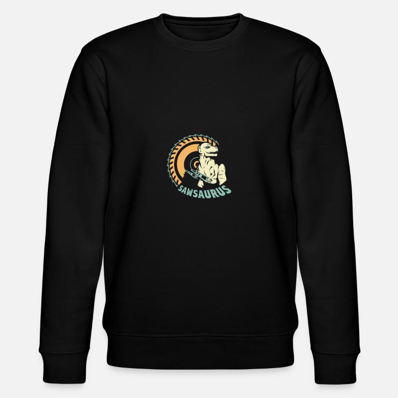 Sawbsaurus Builder Gift - Stanley/Stella CHANGER Unisex Organic Sweatshirt - black