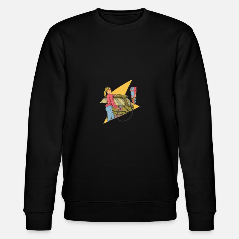 Elektro Auto - Stanley/Stella Unisex Bio-Sweatshirt CHANGER  - Schwarz