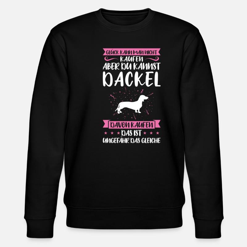 Dackel Hund Dackel Besitzer Geschenk - Stanley/Stella Unisex Bio-Sweatshirt CHANGER  - Schwarz