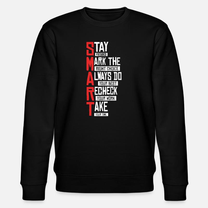 Fettgedruckter SMART Typografie-Stack - Stanley/Stella Unisex Bio-Sweatshirt CHANGER - Schwarz