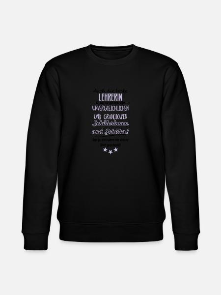 Beste Lehrerin Shirt - Stanley/Stella Unisex Bio-Sweatshirt CHANGER  - Schwarz