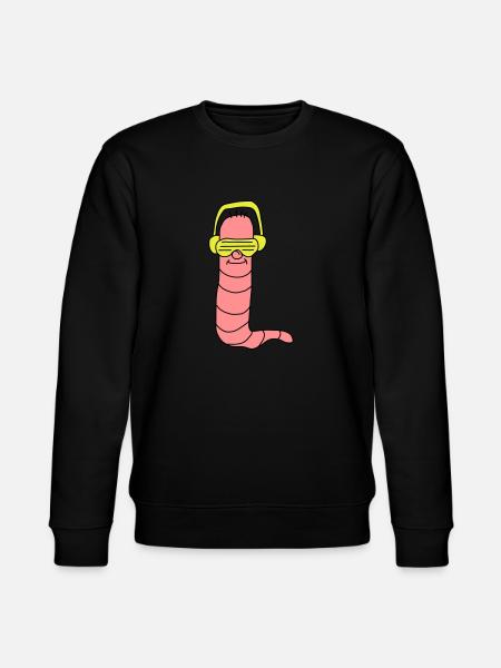 Cool Party Worm DJ - Stanley/Stella CHANGER Unisex Organic Sweatshirt - black