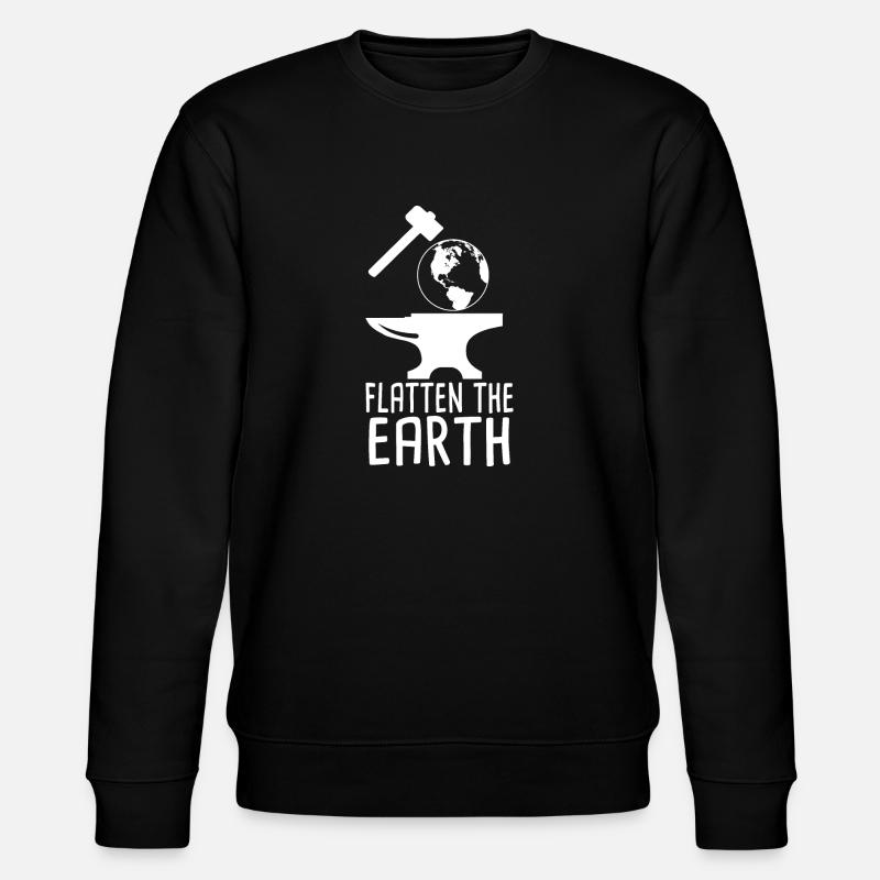 Flatten The Earth - Stanley/Stella Unisex Bio-Sweatshirt CHANGER  - Schwarz