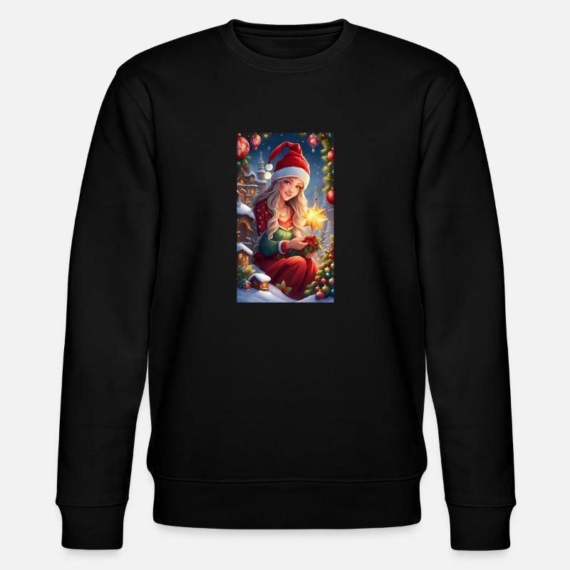 Weihnachtsgrüße - Stanley/Stella Unisex Bio-Sweatshirt CHANGER  - Schwarz