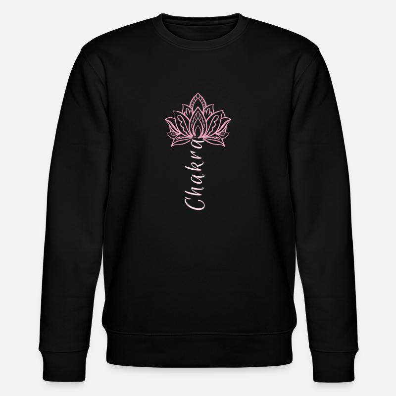 Yoga,chakra,lotus flower, scripture, namaste - Stanley/Stella CHANGER Unisex Organic Sweatshirt - black