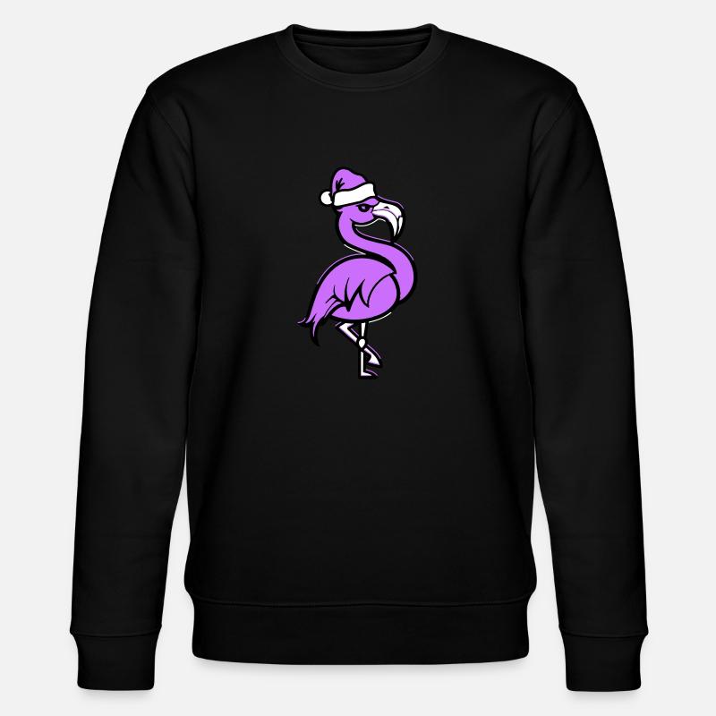 Flamingo Comic Christmas - Stanley/Stella CHANGER Unisex Organic Sweatshirt - black