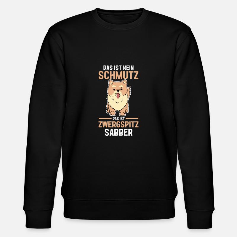 Hund Zwergspitz - Stanley/Stella Unisex Bio-Sweatshirt CHANGER  - Schwarz