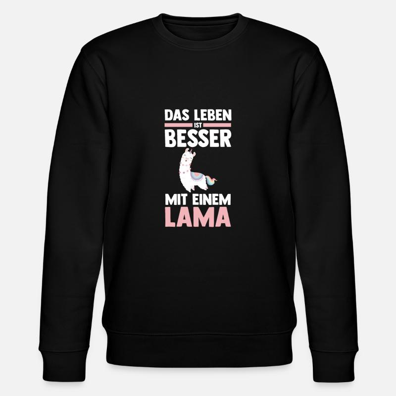 Lama - Stanley/Stella Unisex Bio-Sweatshirt CHANGER - Schwarz