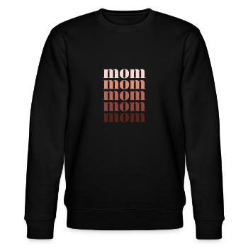mom orange - Stanley/Stella CHANGER Unisex Organic Sweatshirt - black - Front - Nik (191cm) & Marisol (170cm)