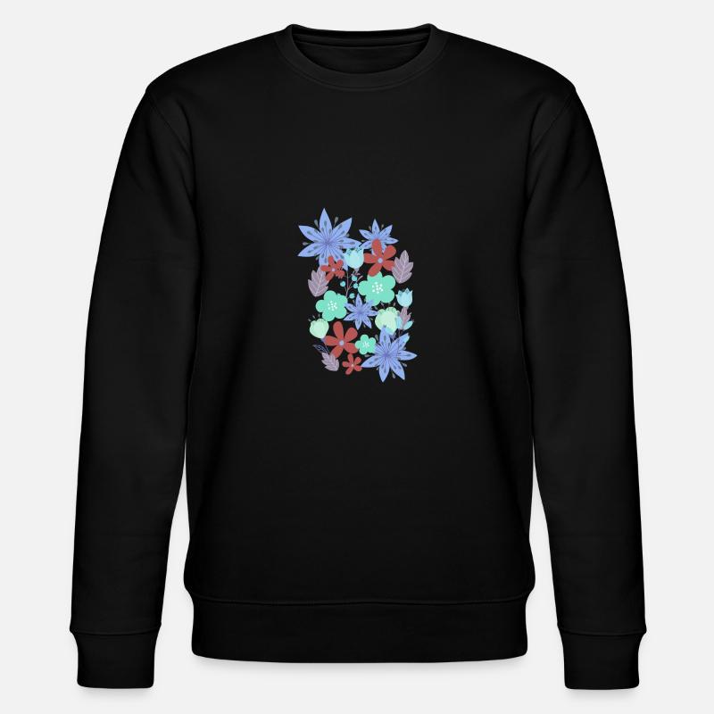 fleurs, fleurs, printemps, fleurs - Sweat bio CHANGER Stanley/Stella Unisexe - noir