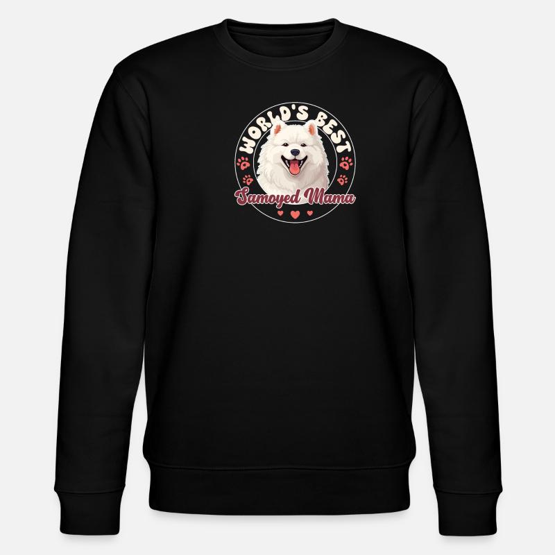 Samoyed Groovy Samoyed Mom - Stanley/Stella CHANGER Unisex Organic Sweatshirt - black