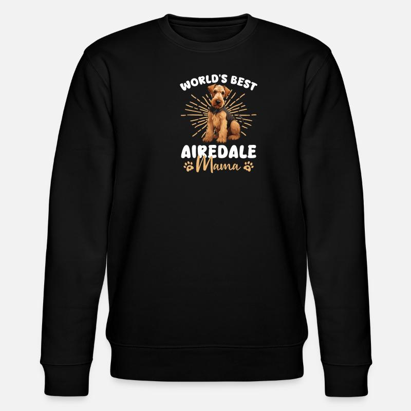 Airedale Terrier Chien Airedale Maman - Sweat bio CHANGER Stanley/Stella Unisexe - noir