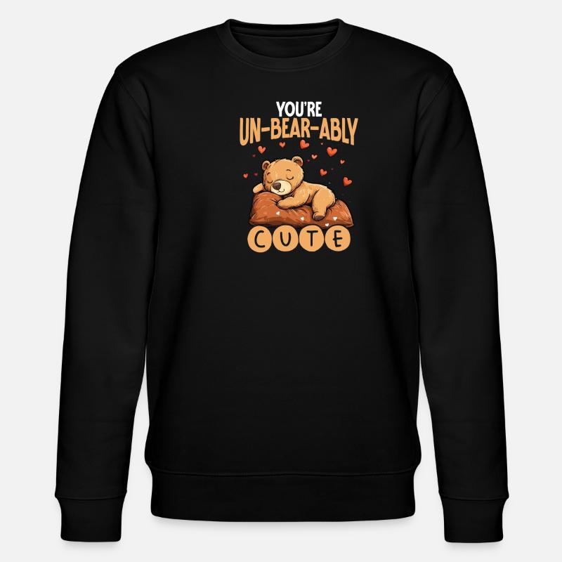 Du Bist Unerträglich Niedlich, Niedlich, - Stanley/Stella Unisex Bio-Sweatshirt CHANGER  - Schwarz
