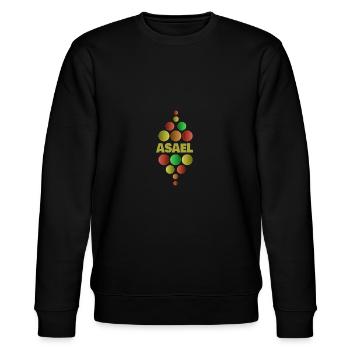 First grader Asael - Stanley/Stella CHANGER Unisex Organic Sweatshirt - black - Front - Nik (191cm) & Marisol (170cm)