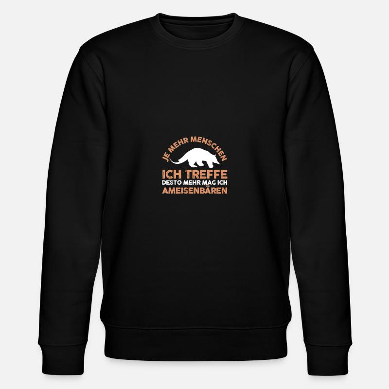 Ameisenbär - Stanley/Stella Unisex Bio-Sweatshirt CHANGER  - Schwarz