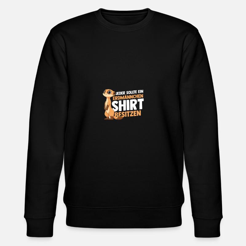 Erdmännchen - Stanley/Stella Unisex Bio-Sweatshirt CHANGER  - Schwarz