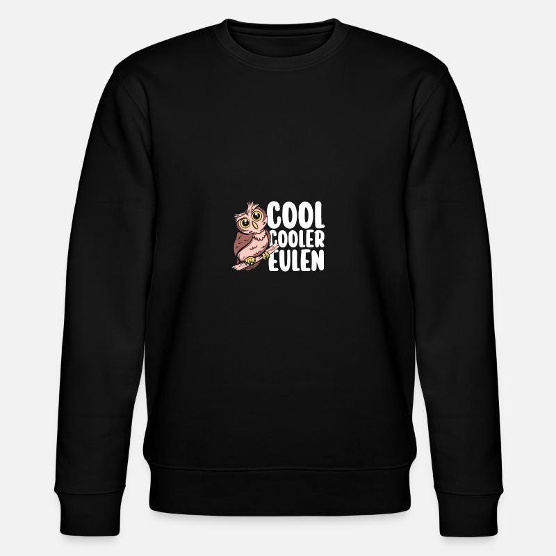Eulen - Stanley/Stella Unisex Bio-Sweatshirt CHANGER - Schwarz