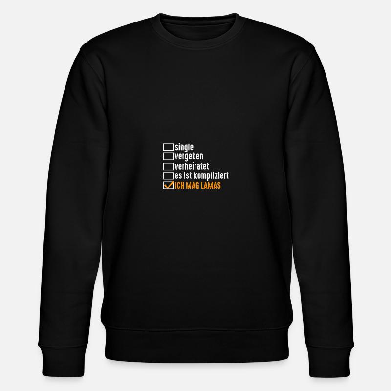 Lama - Stanley/Stella Unisex Bio-Sweatshirt CHANGER  - Schwarz