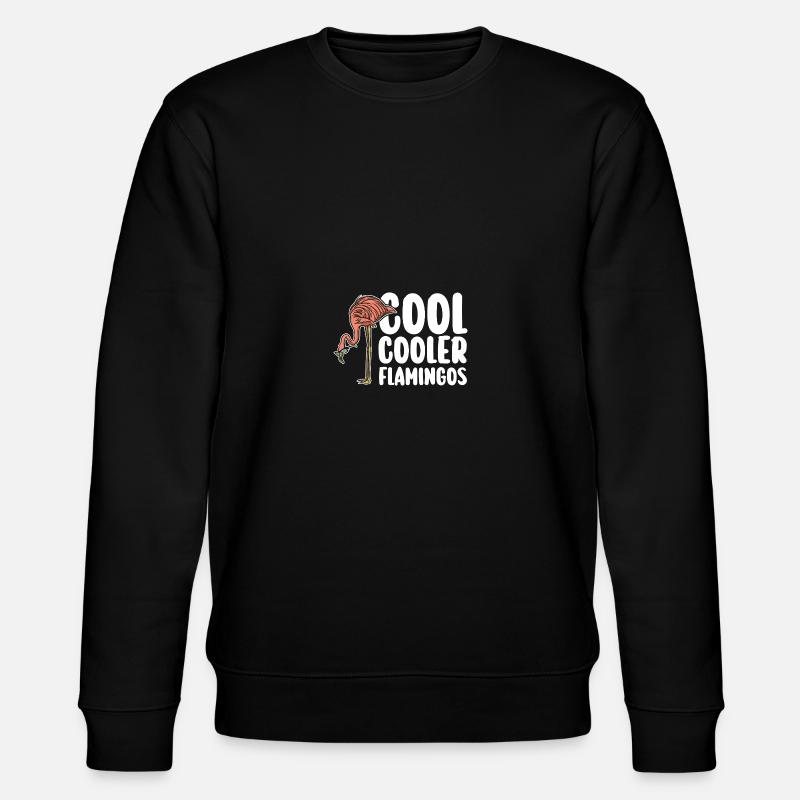 Cool Cooler Flamingos - Stanley/Stella Unisex Bio-Sweatshirt CHANGER  - Schwarz