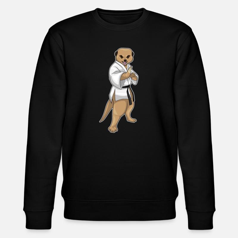 Erdmännchen Karate Kampfsport - Stanley/Stella Unisex Bio-Sweatshirt CHANGER  - Schwarz