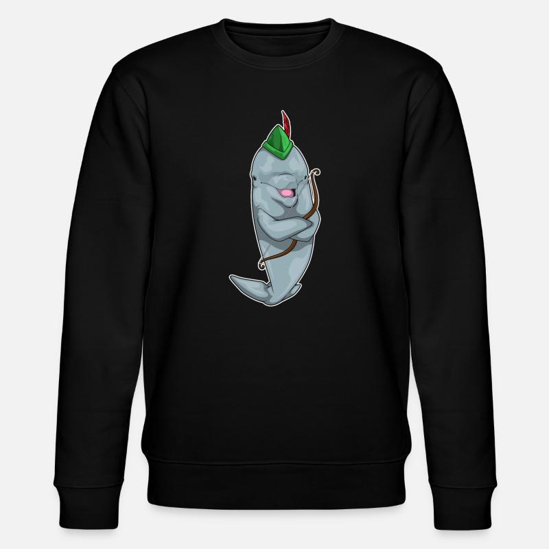Delfin Bogenschütze Bogen - Stanley/Stella Unisex Bio-Sweatshirt CHANGER - Schwarz
