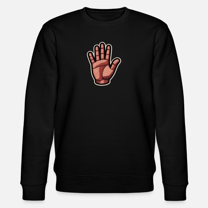 Vintage Patch-Hand Illustration - Stanley/Stella Unisex Bio-Sweatshirt CHANGER  - Schwarz