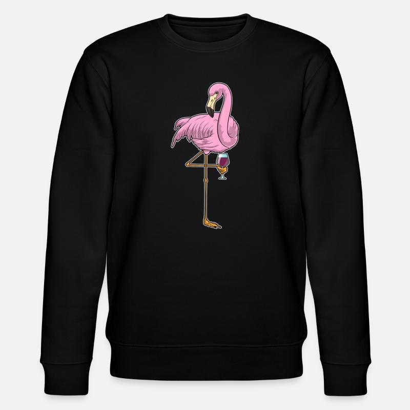 Flamingo Rotwein - Stanley/Stella Unisex Bio-Sweatshirt CHANGER  - Schwarz
