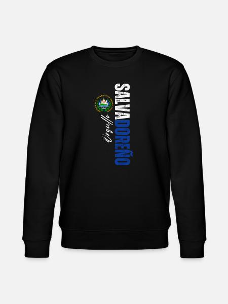 Salvadoran pride, vertical design - Stanley/Stella CHANGER Unisex Organic Sweatshirt - black