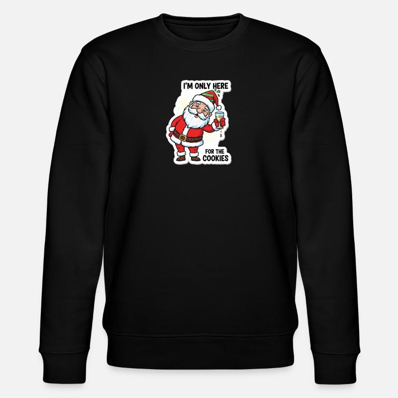 Weihnachtsmann-Keks-Abenteuer - Stanley/Stella Unisex Bio-Sweatshirt CHANGER  - Schwarz